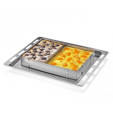 4364 Moule à gâteau rectangulaire avec diviseur réglable en acier