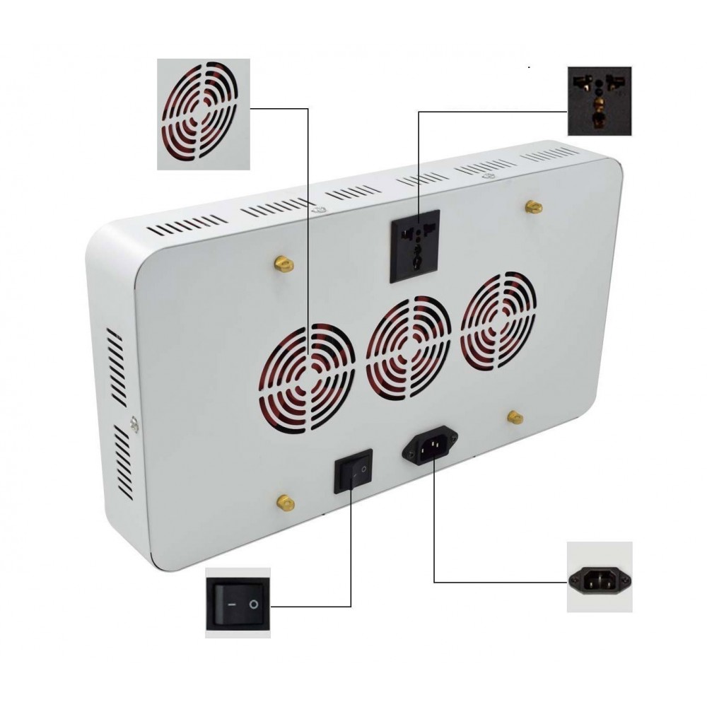 4373 Lampe LED horticole 1200W pour culture en intérieur 120 led de 10W crochet