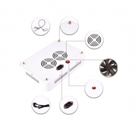 4373 Lampe LED horticole 1000W pour culture en intérieur 100 led de 10W crochet