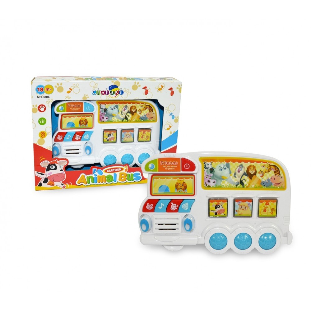 6806 Jeu éducatif pour enfant ANIMAL BUS interactif avec les bruits des animaux