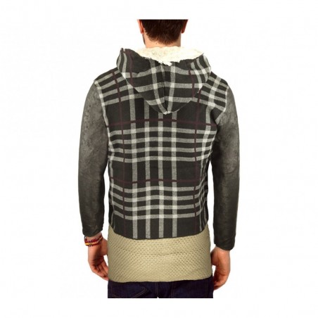 AZS 87330 Veste pour homme modèle BRICKS avec capuche et deux poches devant