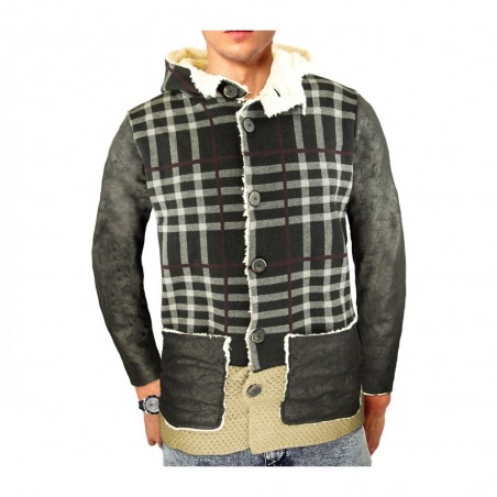 AZS 87330 Veste pour homme modèle BRICKS avec capuche et deux poches devant