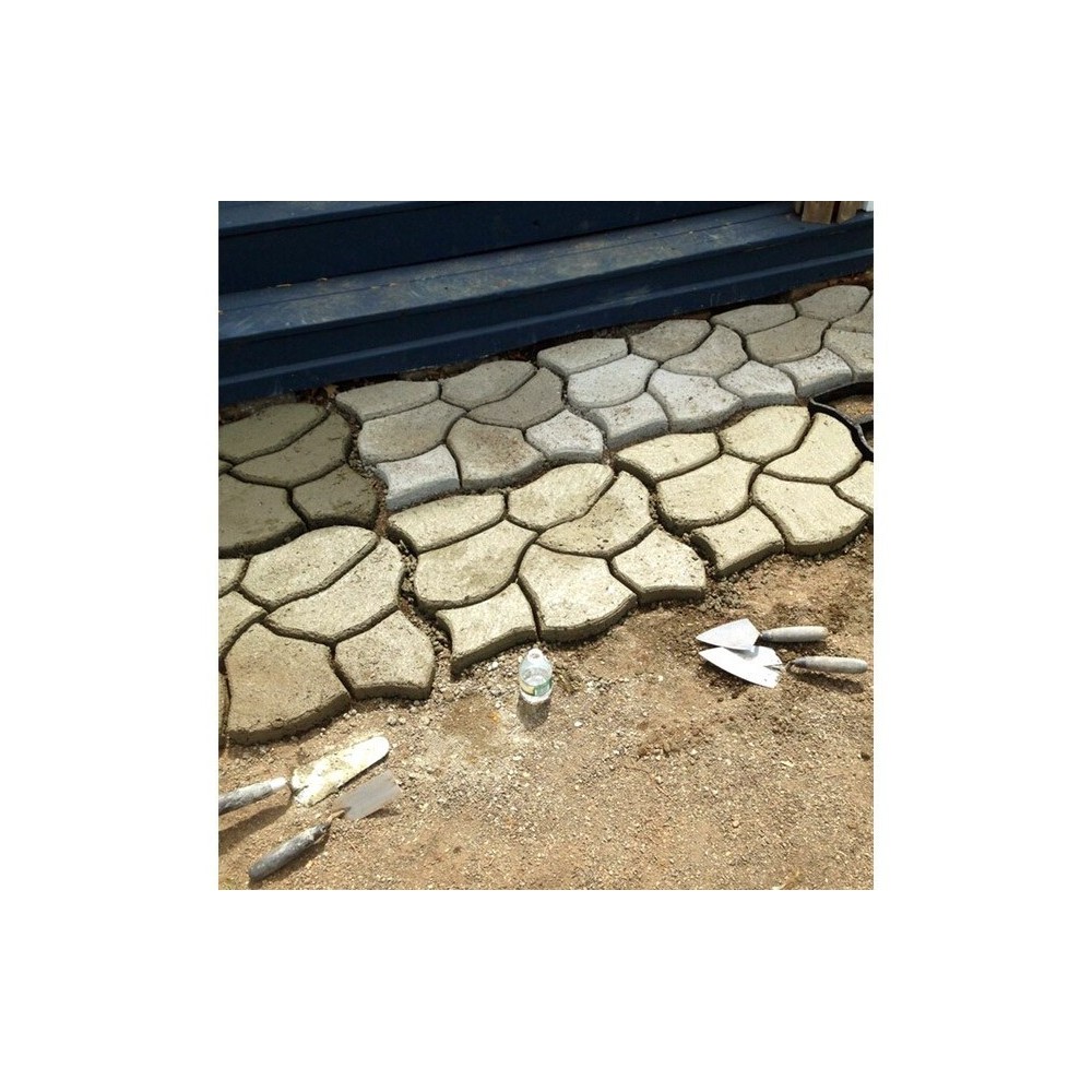 4371 Moule à pavé béton pour jardin 42,5 x 42,5 cm matrice pour béton