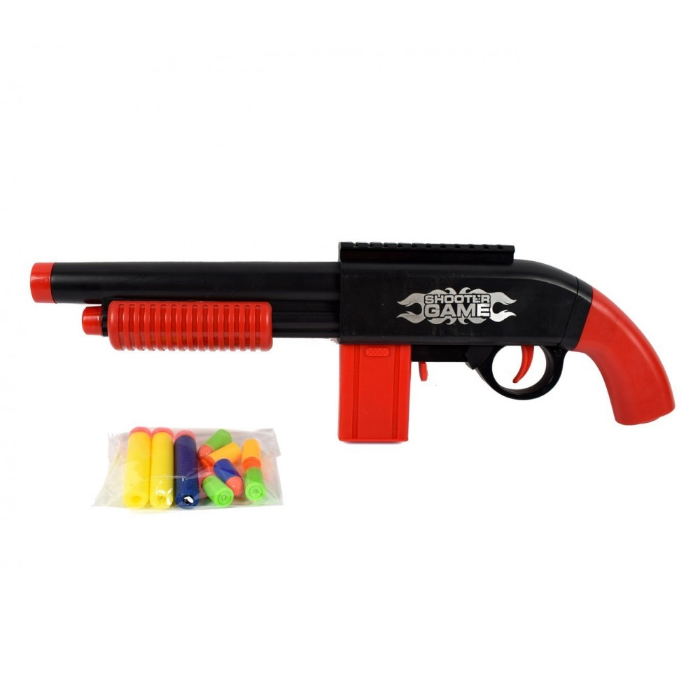 358801 Fusil à pompe jouet pour enfant BUBLE BULLET GUN avec balles