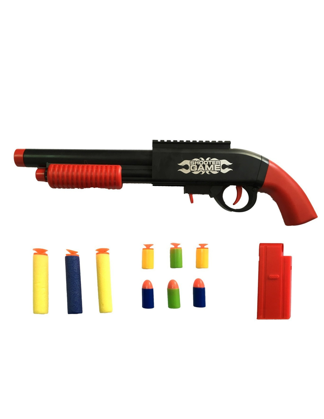 358801 Fusil à pompe jouet pour enfant BUBLE BULLET GUN avec balles so