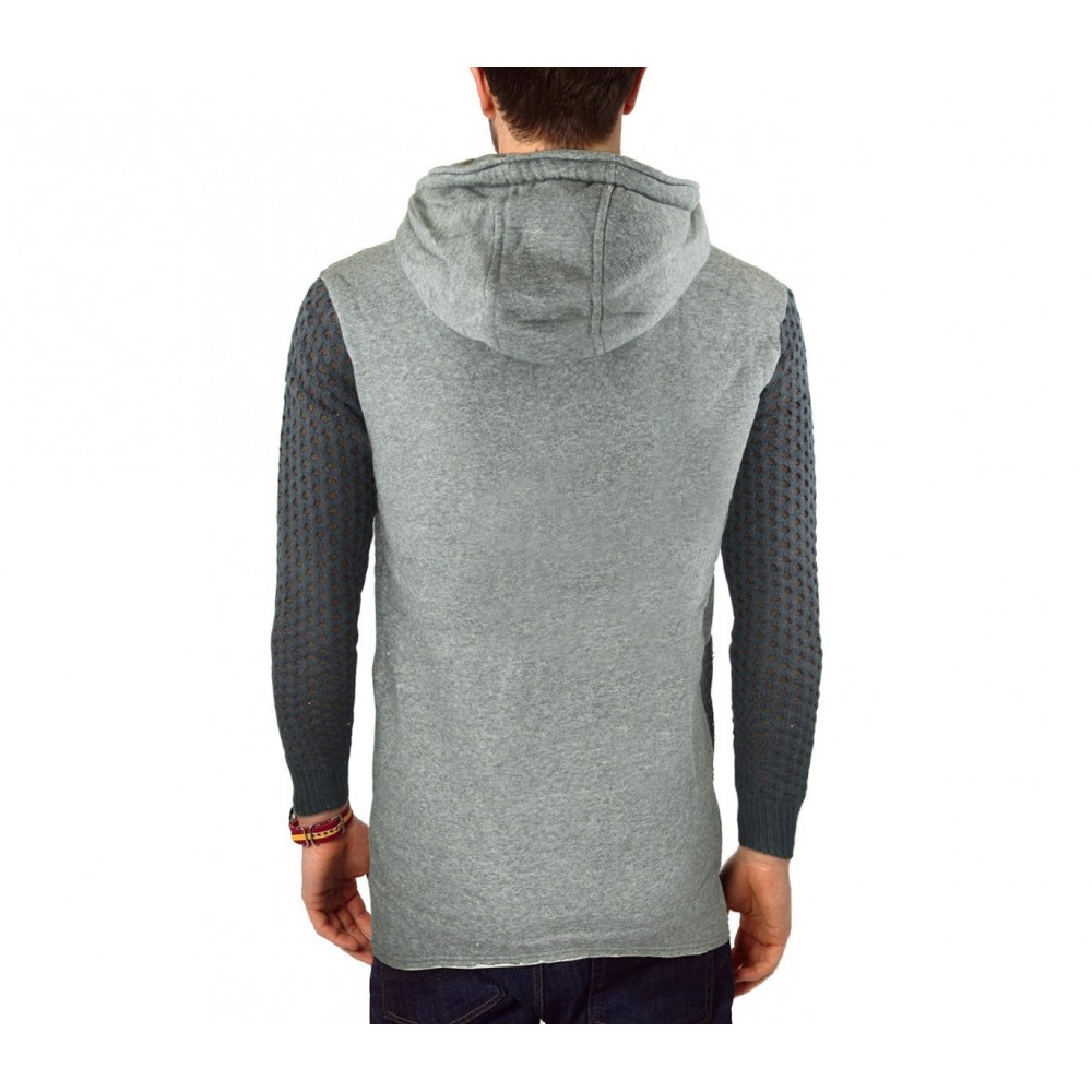 87329 Veste pour homme modèle Sedrik coupe asymétrique détails sur manches