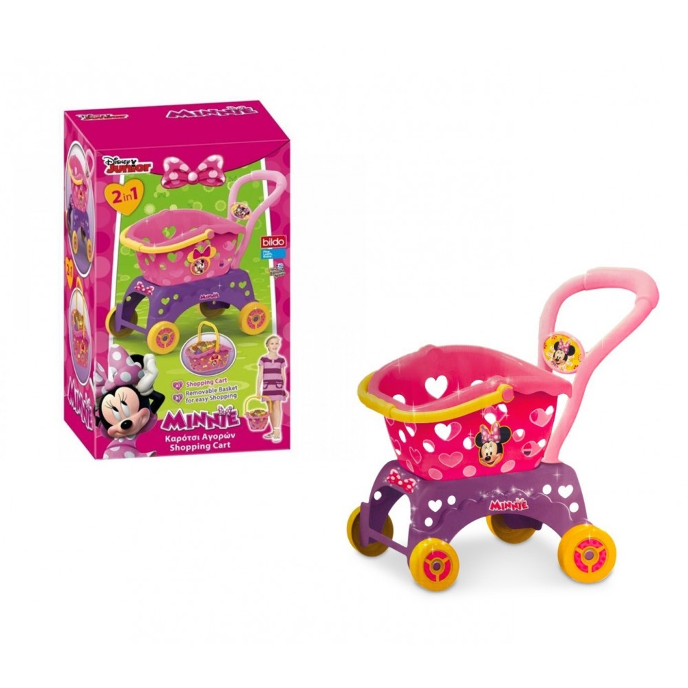 8419 Chariot Supermarché MINNIE avec panier amovible 2 en 1 pour enfant