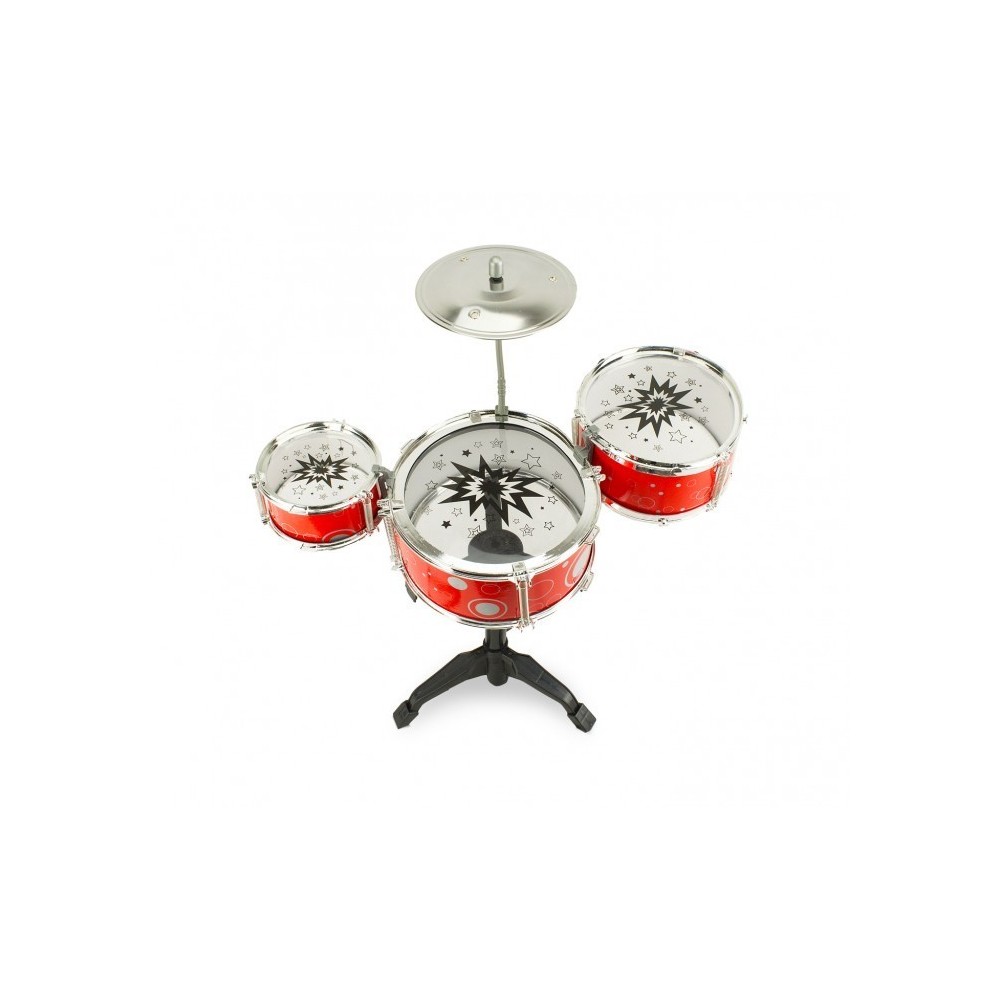 100688 Batterie jouet BABY BAND 4 éléments sonores réalistes et tabouret 