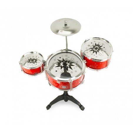 100688 Batterie jouet BABY BAND 4 éléments sonores réalistes et tabouret 