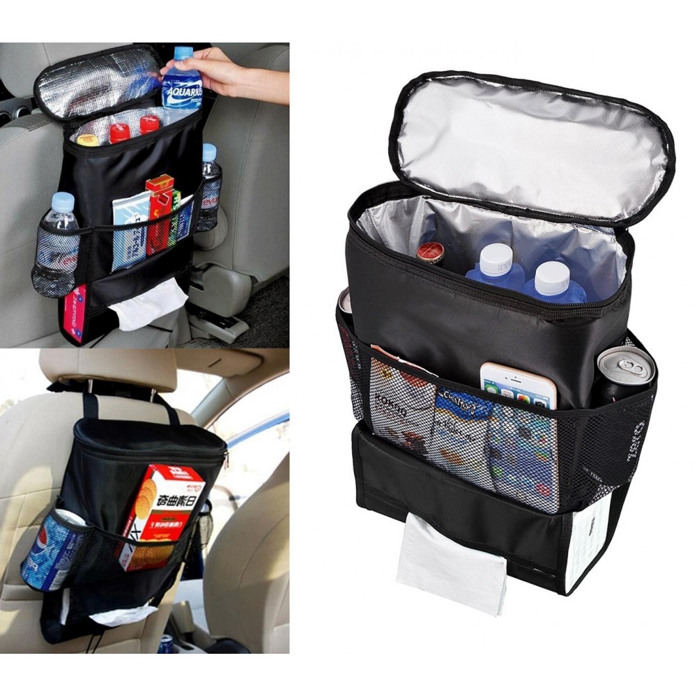 1 Pièce Sac De Rangement Pour Siège De Voiture, Organisateur Suspendu Avec  Tapis De Frappe, Protecteur De Siège Arrière, Porte-boîte De Mouchoirs,  Porte-gobelet, Plateau Pour Ordinateur Portable, Plateau Pour Dîner En  Voiture