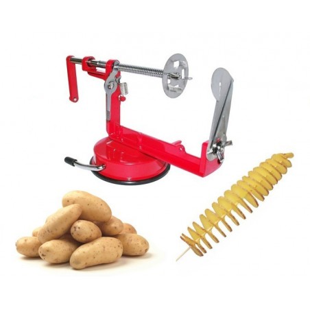 Coupe pomme de terre en spirale - manuel - acier inoxydable
