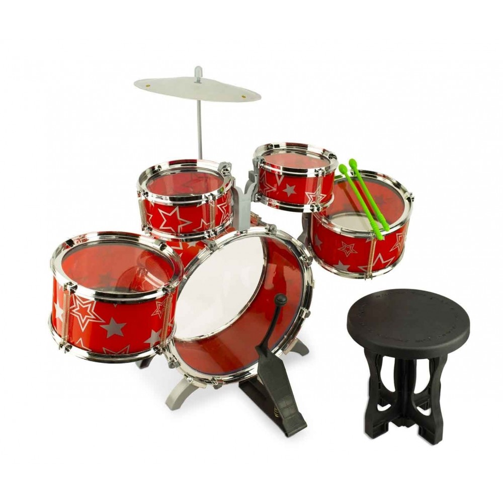 100671 Batterie jouet BABY BAND 4 éléments sonores réalistes baguettes incluses