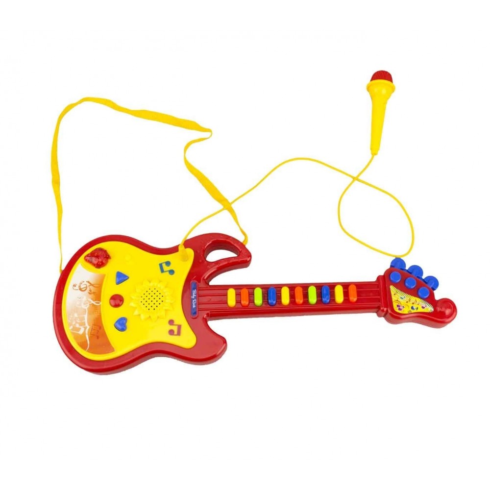 103855 Guitare Baby Pop avec des lumières, mélodies préréglées et bandoulière