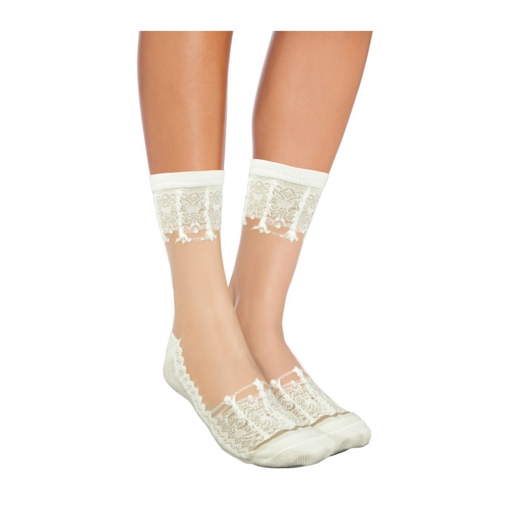W-8008 Lot de 12 paires de chaussettes pour femme LADIES fantaisie dentelle