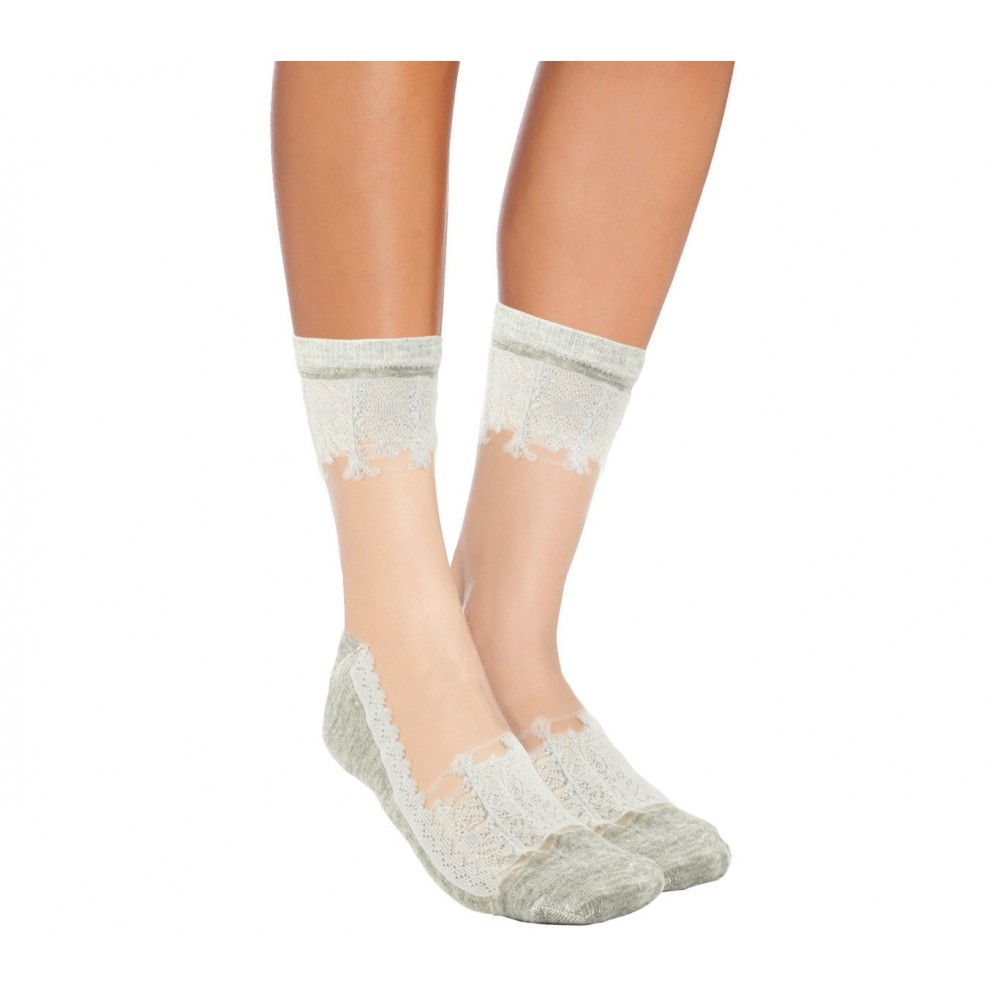 W-8008 Lot de 12 paires de chaussettes pour femme LADIES fantaisie dentelle