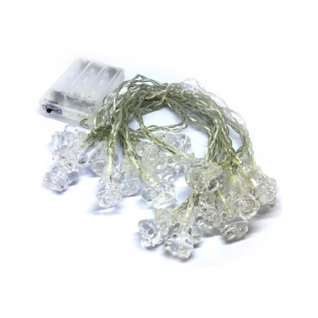 640146 Guirlande lumineuse intérieur de Noël 20 LED forme père Noël à pile