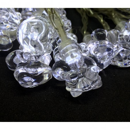 640146 Guirlande lumineuse intérieur de Noël 20 LED forme père Noël à pile