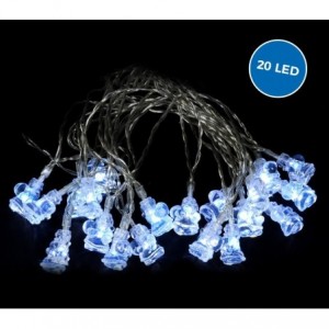 640146 Guirlande lumineuse intérieur de Noël 20 LED forme père Noël à pile