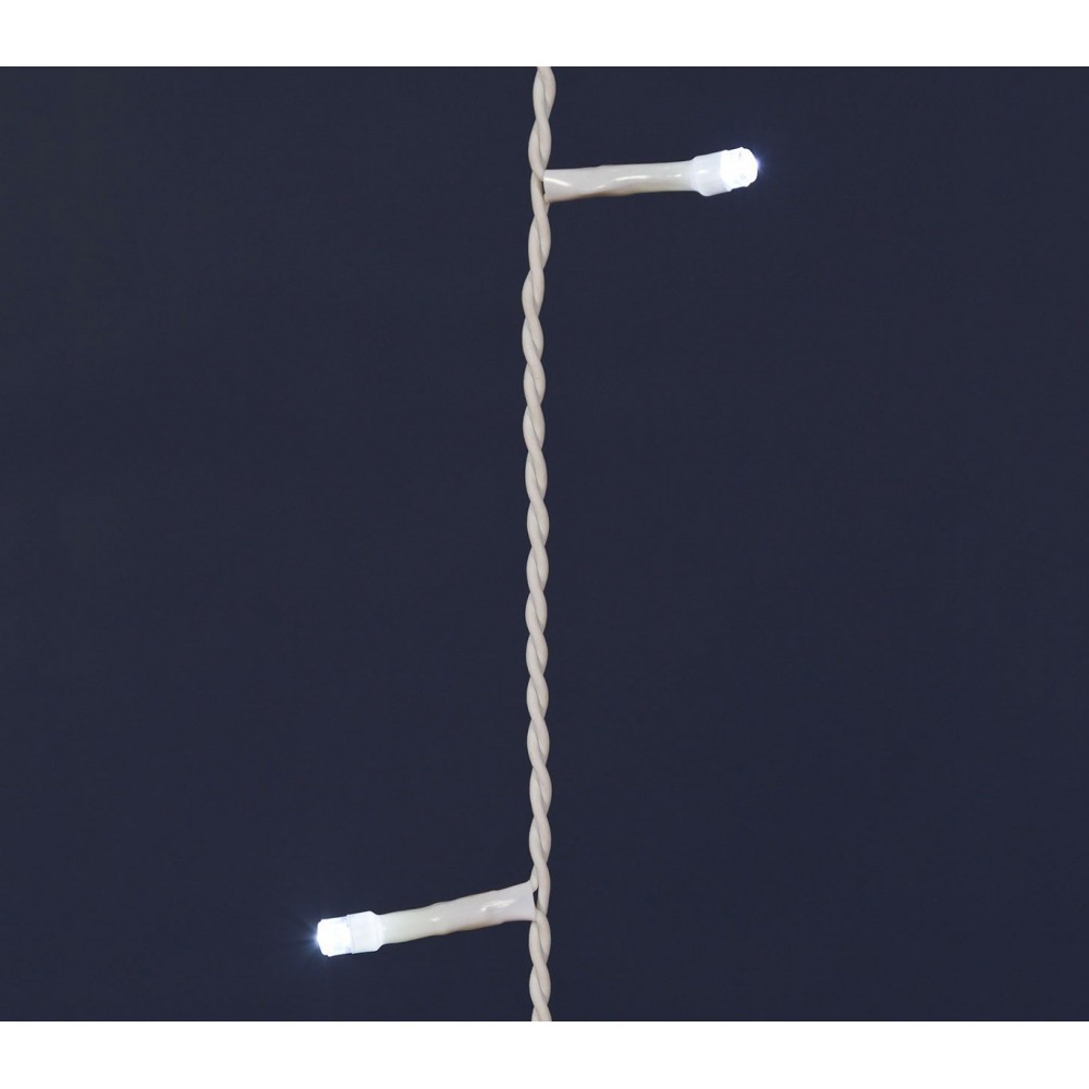 561075A Rideau lumineux de Noël 200 led 2 x 1,5  m lumière froide 8 effets