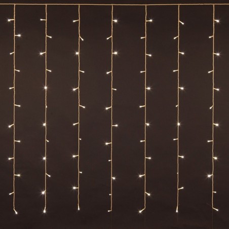 561075 Rideau lumineux de Noël 200 led 2 x 1,5  m lumière chaude 8 effets