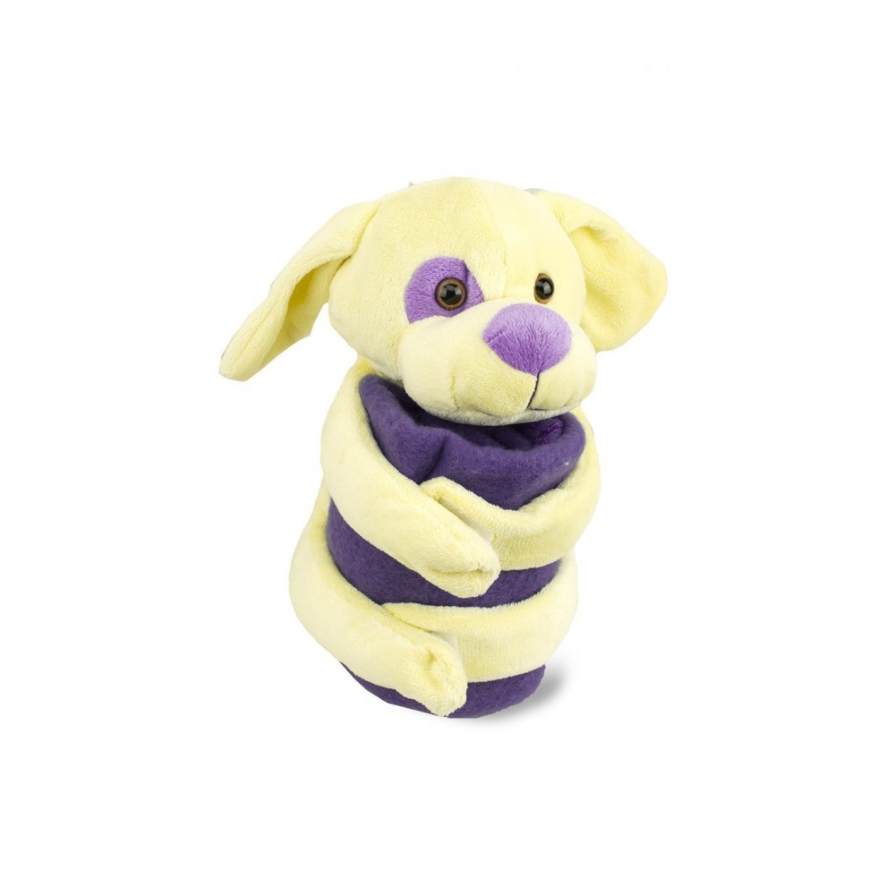 184639 Set de peluche et couverture polaire DOLLYSSIMI chien câlin 100 x 75 cm