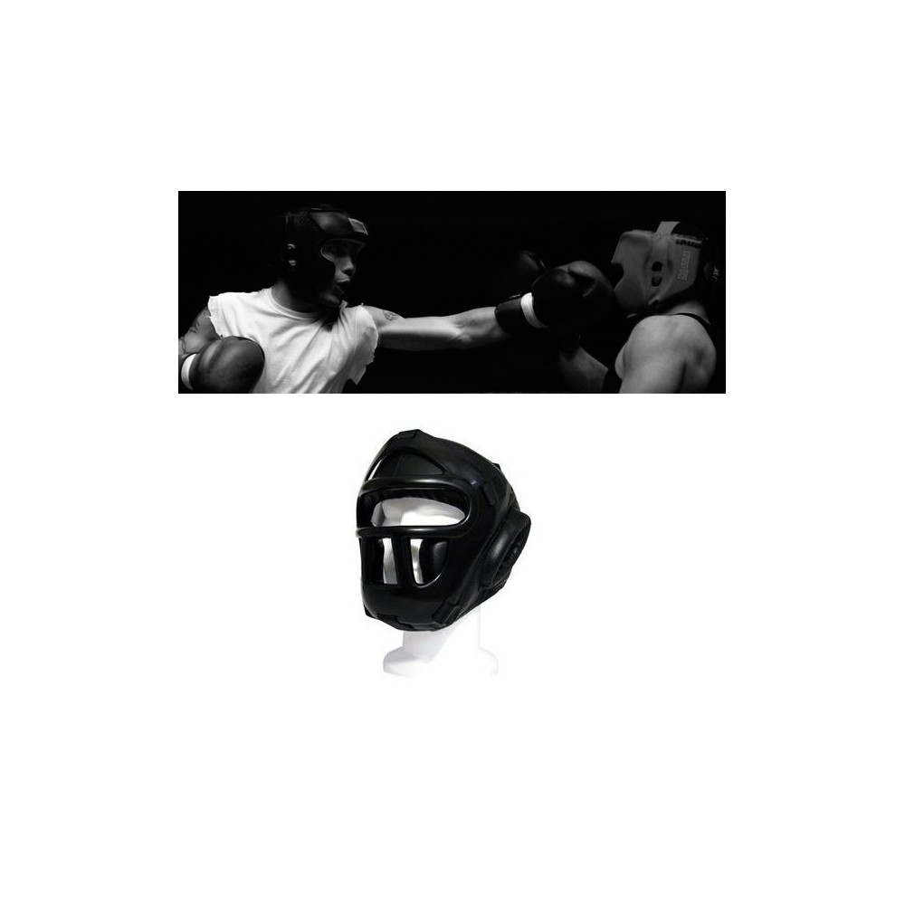 Casque de defense arts kickboxing, le karaté, MMA, masque de contact de boxe