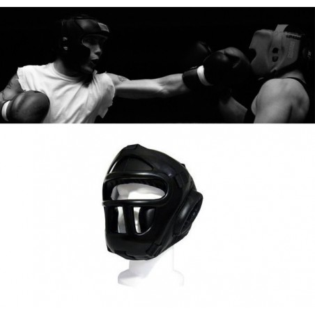 Casque de defense arts kickboxing, le karaté, MMA, masque de contact de boxe