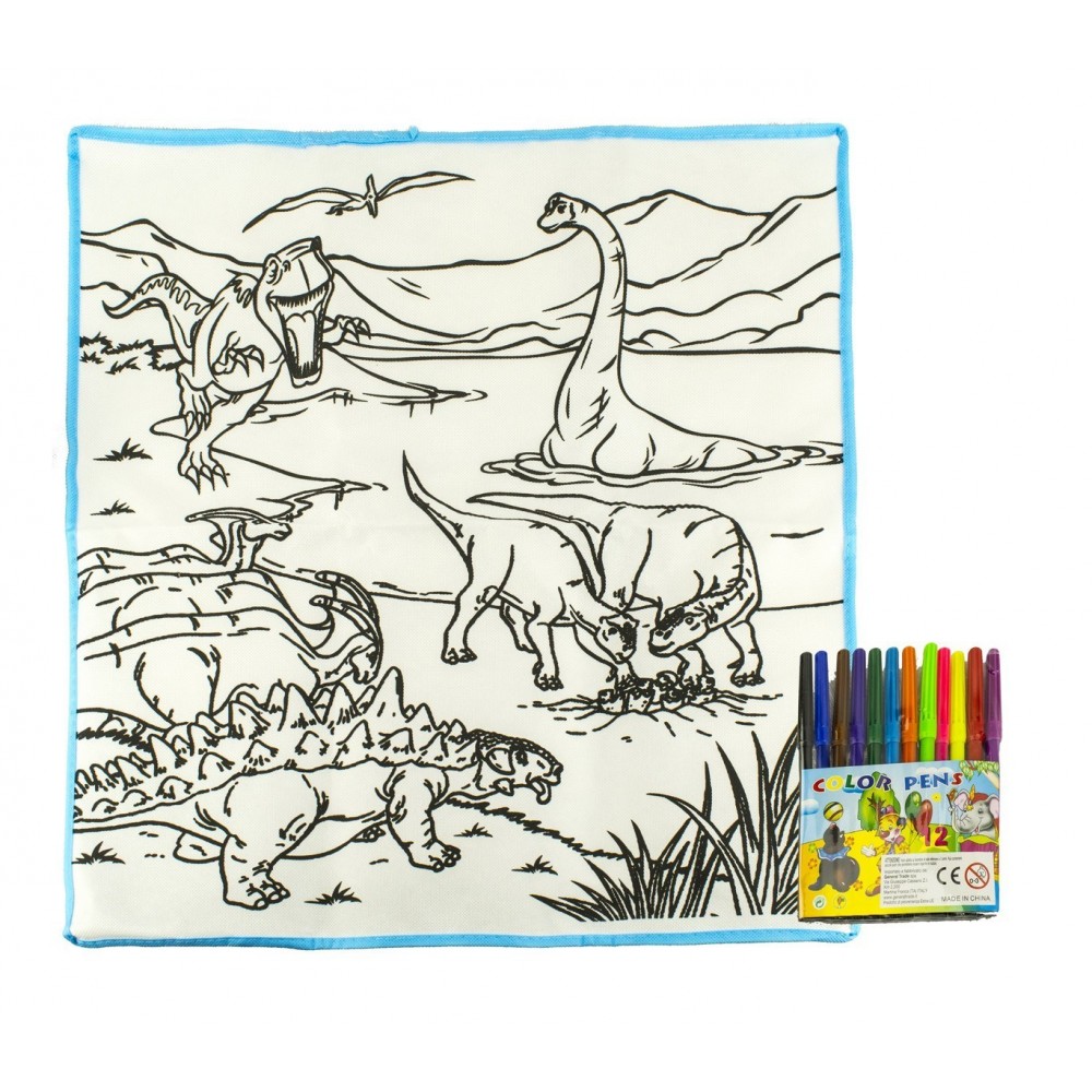 121769 Tapis magique joue et colorie 50 x 50 cm pour colorier  plume d'eau 