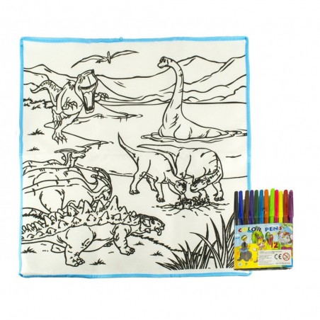 121769 Tapis magique joue et colorie 50 x 50 cm pour colorier  plume d'eau 