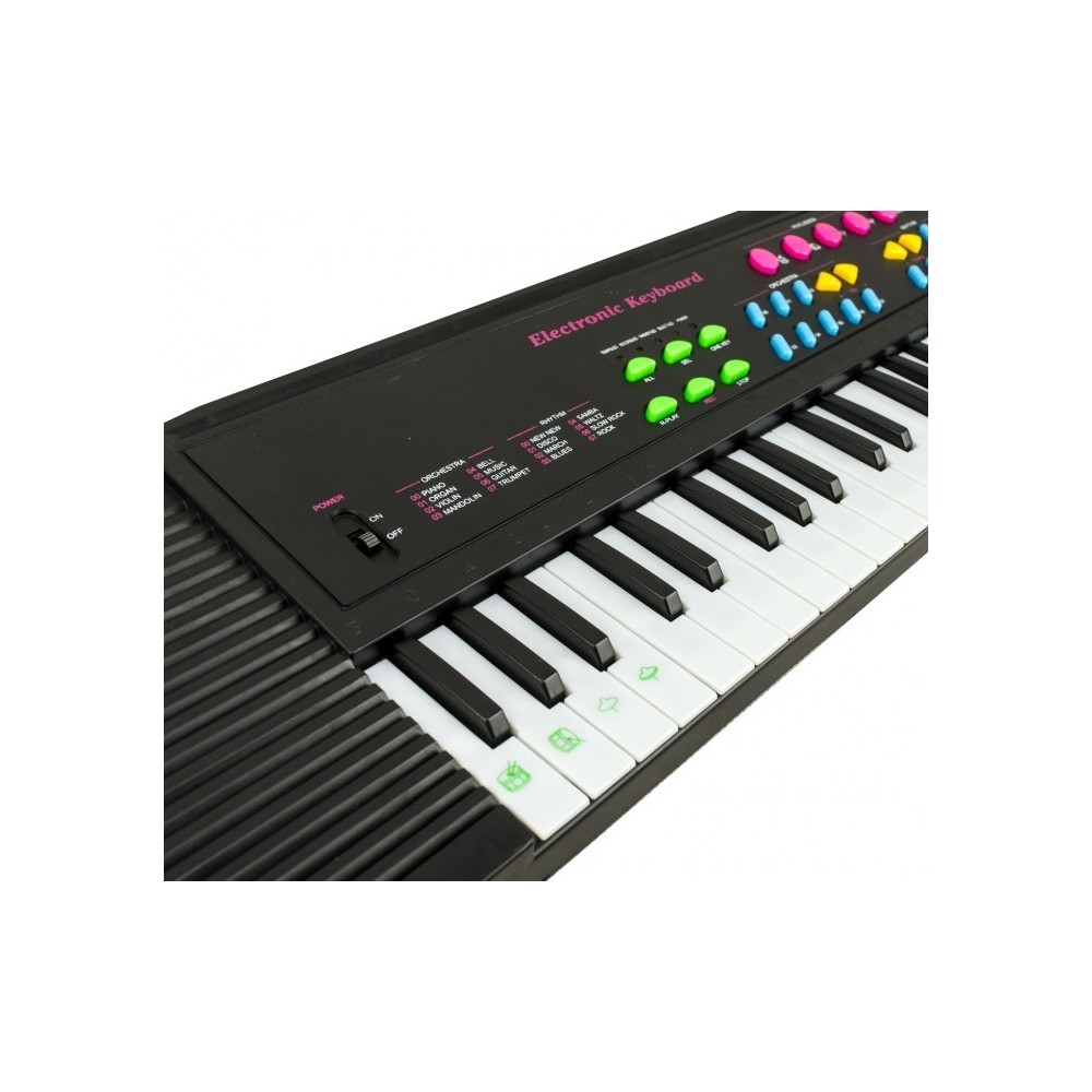 100380 Clavier électonique jouet avec microphone 44 touches et bases rythmiques