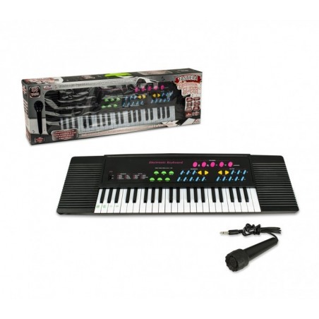 100380 Clavier électonique jouet avec microphone 44 touches et bases rythmiques