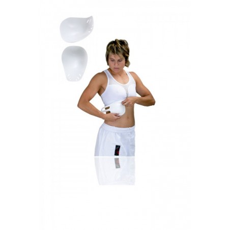 Top dossard -brassiere de coton élastique avec gardes amovibles pour le sport