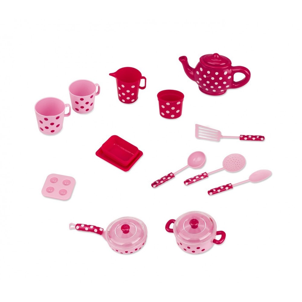 371534 Set de 13 accessoires de cuisine enfant égouttoir vaisselle et casseroles