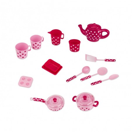 371534 Set de 13 accessoires de cuisine enfant égouttoir vaisselle et casseroles
