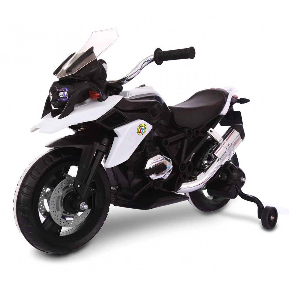 LT873 Moto de course électrique 12V pour enfant Flower siège en cuir