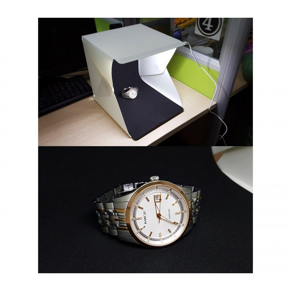 4498 Mini chambre lumineuse portable Studio box 22 x 24 x 24 cm