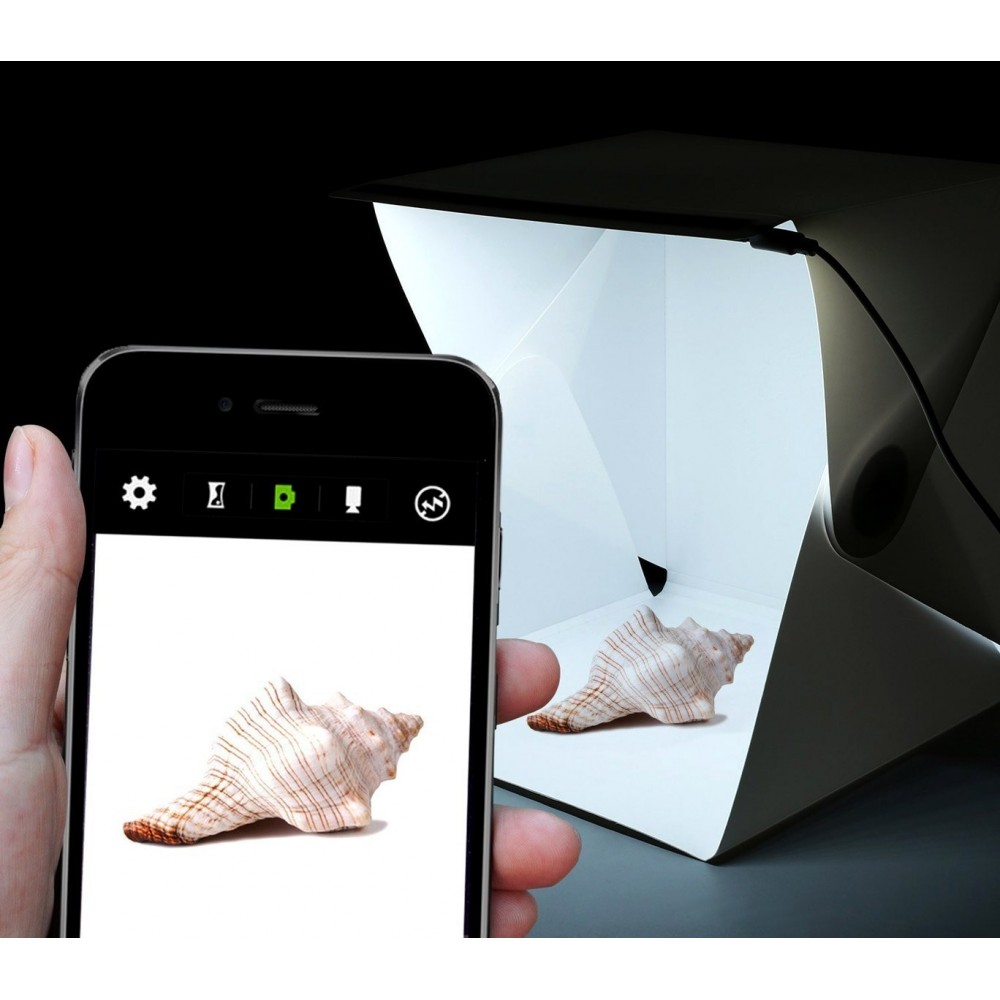 4498 Mini chambre lumineuse portable Studio box 22 x 24 x 24 cm