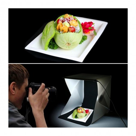 4498 Mini chambre lumineuse portable Studio box 22 x 24 x 24 cm