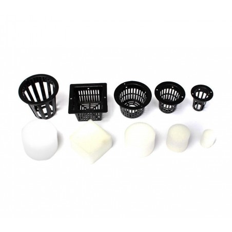 4481 Set de 10 paniers hydroponiques différentes tailles et formes