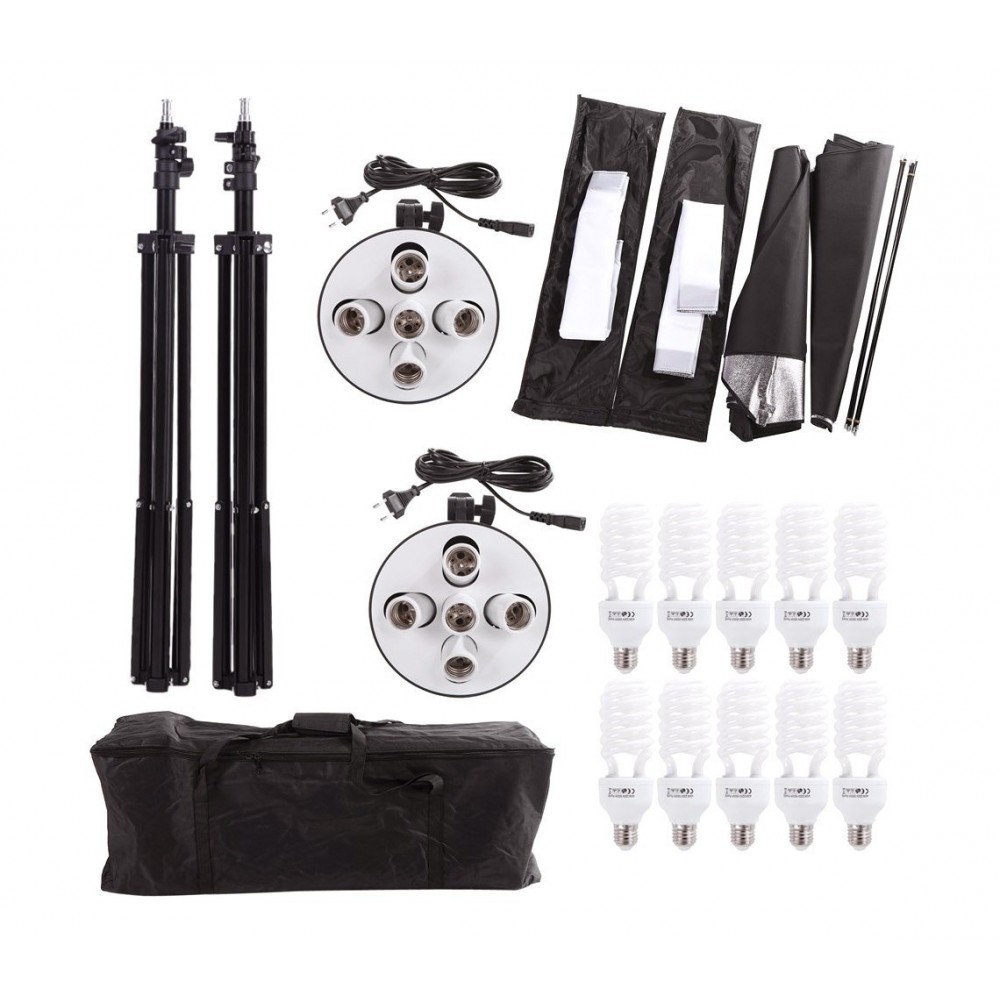 4499 deux stands avec 10 lampes de 45 W et une enceinte confortable