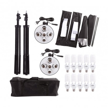 4499 deux stands avec 10 lampes de 45 W et une enceinte confortable