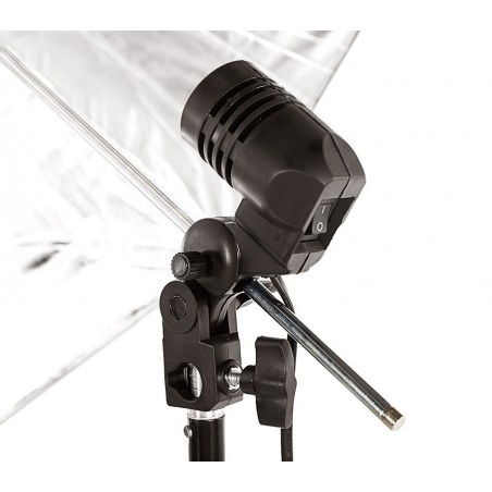4493 Kit d’éclairage studio 2 parapluie lumineux 85 cm avec ampoules de 135 w