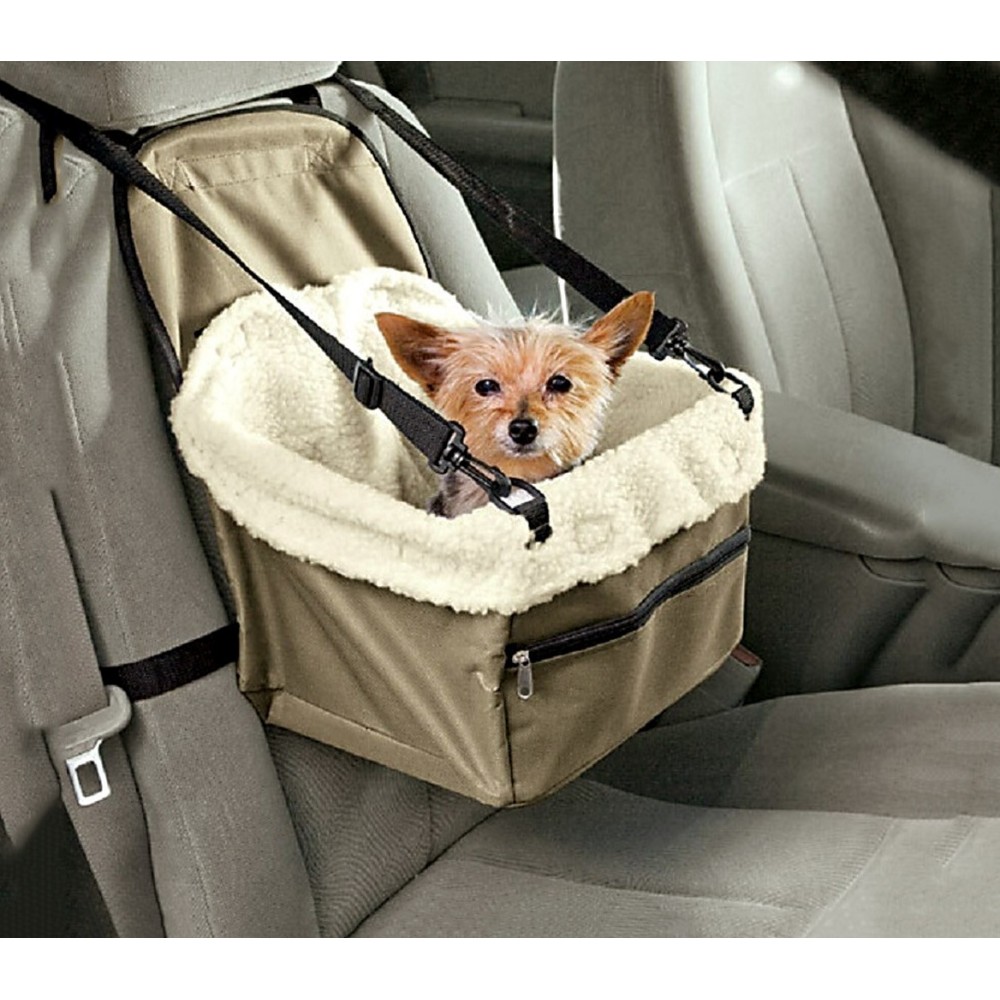 4478 Panier de voiture surélevé pour chien confortable avec ceinture d