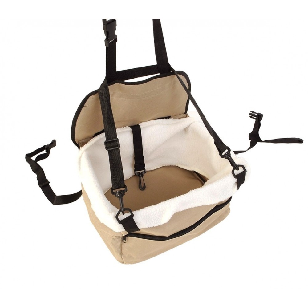 Trasportino per animali da auto 4478 con cinghie di sicurezza e trapunta interna