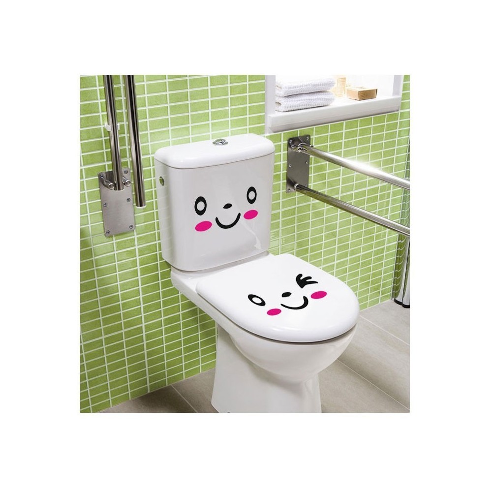 Sticker de sourire autocollants - décorer la maison porte du réfrigérateur - wc