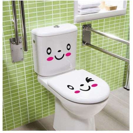 Sticker de sourire autocollants - décorer la maison porte du réfrigérateur - wc