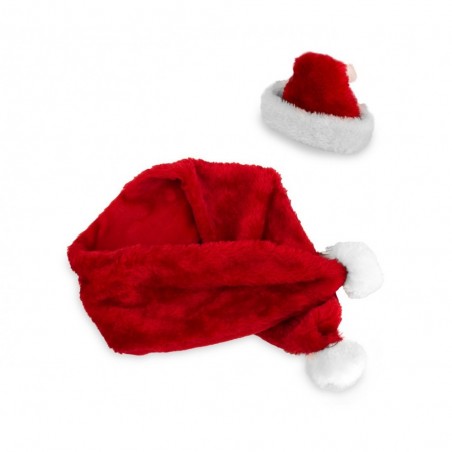 064234 Set bonnet et écharpe PÈRE NOËL pour chiens et chats de petite taille