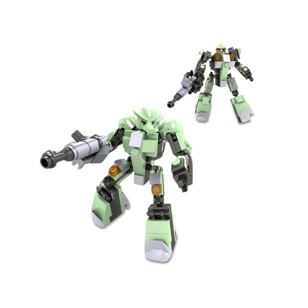 3017-1 Playset de briques de construction MEGAROBOT 2 en 1 CIGIOKI 100 pièces