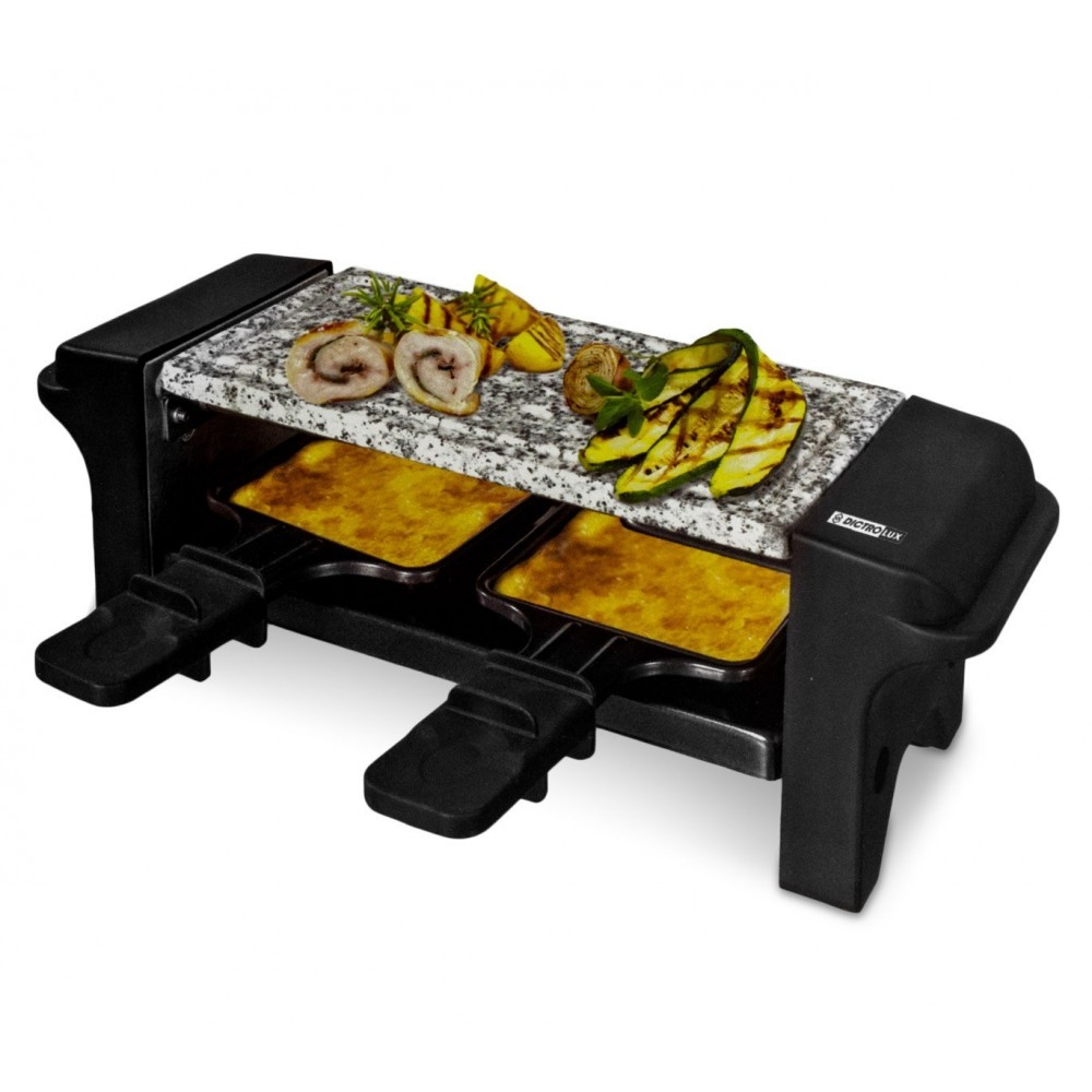 871100 Appareil à raclette 2 en 1 DICTROLUX pierre à cuire 2 personnes 350W