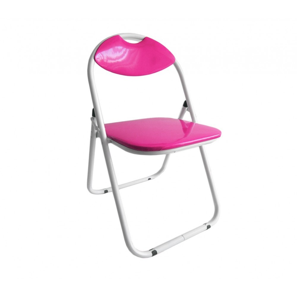 765149 Chaise pliante colorée rembourrée base métal